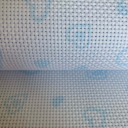 11 Count Love-Inspired Blue Heart Printed Cross Stitch Fabric