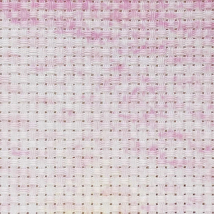11CT Printed Aida Cloth Cross Stitch Fabric, Beautiful Colors of Pink Background