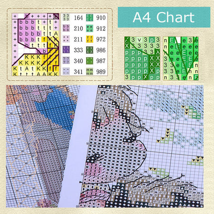 Let Summer Set You Free Stamped Cross Stitch Kit, 14.6" x 22.8"