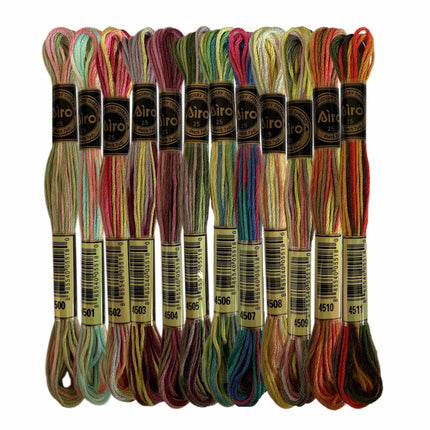 12 Skeins of Magical Color Variations Embroidery Floss Pack