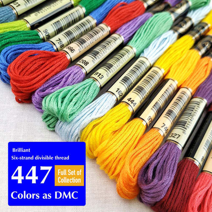 447pcs Colourful Embroidery Floss Cross Stitch Thread