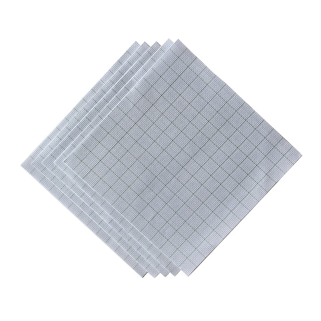 11 Count Easy Count Aida Cross Stitch Fabric – White Pre-Cut Cloths, 11.8 x 11.8 Inch Squares, Set of 5 Pieces