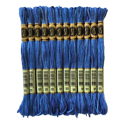 Variegated Thread, 8.7-Yard, Pack of 12 Skeins, Delft Blue