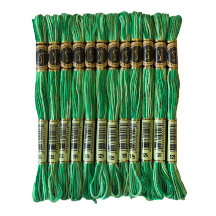 Variegated Thread, 8.7-Yard, Pack of 12 Skeins, Seafoam Green