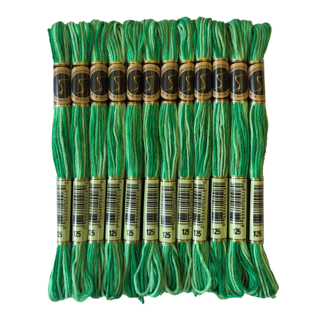 Variegated Thread, 8.7-Yard, Pack of 12 Skeins, Seafoam Green