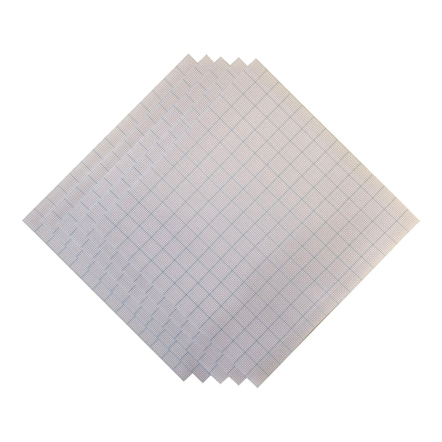 12 Count Easy Count Aida Cross Stitch Fabric with washable Grid Lines, 11.8 x 11.8 Inch Squares, Set of 5 Pieces