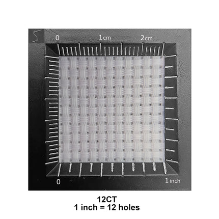 12 Count Aida Cross Stitch Fabric – White Embroidery Cloth, 11.8 x 11.8 Inch Pre-Cut Squares, Pack of 5 Pieces