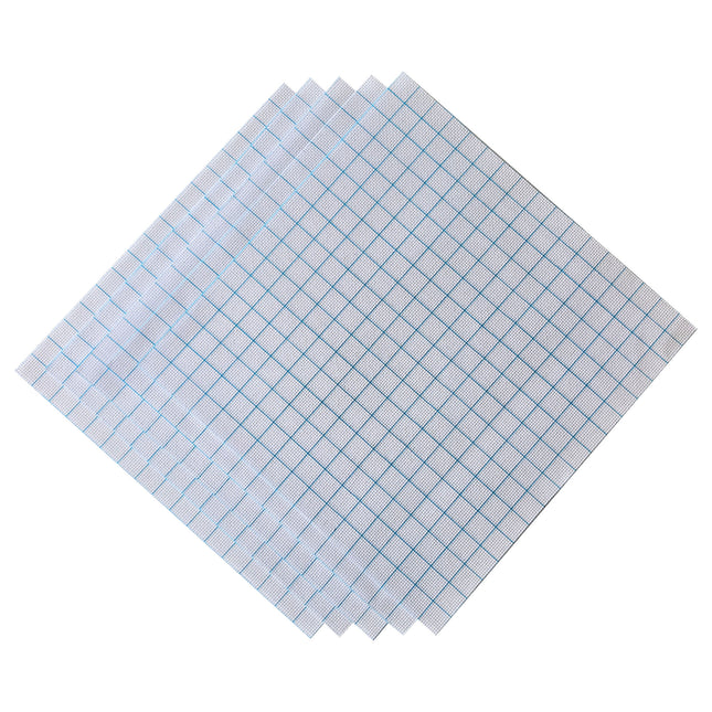 14 Count Easy Count Aida Cross Stitch Fabric with washable Grid Lines, 11.8 x 11.8 Inch Squares, Set of 5 Pieces
