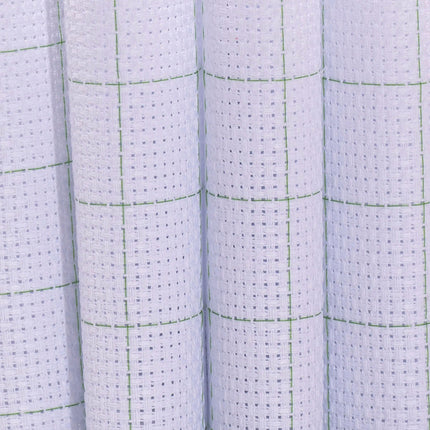 14 Count Easy Count Aida Cross Stitch Fabric – White Pre-Cut Cloths, 11.8 x 11.8 Inch Squares, Set of 5 Pieces