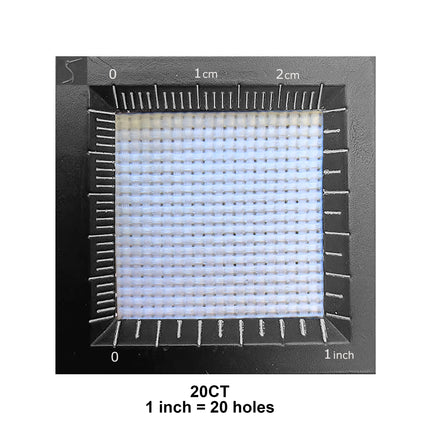 20 Count White Aida Cross Stitch Fabric, 11.8"x11.8" Squares, Pack of 5 Pieces