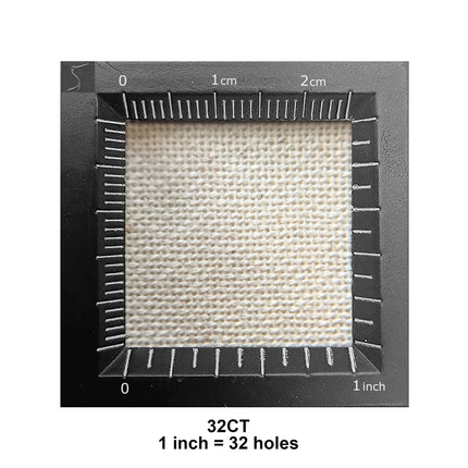 32CT Evenweave Cross Stitch Fabric – ECRU Natural Embroidery Cloth for Needlepoint & Handcraft, 11.8"x11.8" Squares, Pack of 5 Pieces