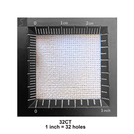 32CT Evenweave Cross Stitch Fabric – White Embroidery Cloth for Needlepoint, 11.8"x11.8" Squares, Pack of 5 Pieces