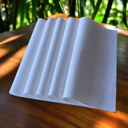 Roll of white paper on a white background