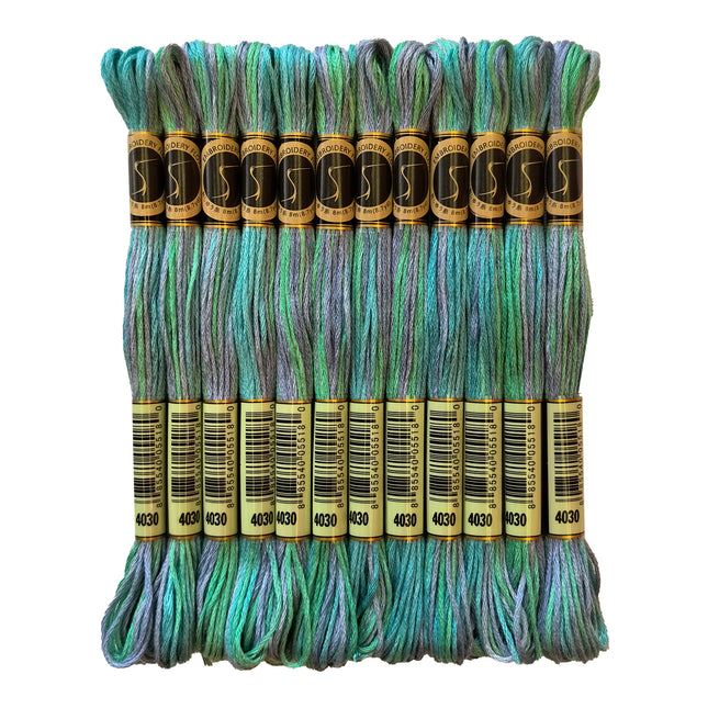 Variegated Thread, 8.7-Yard, Pack of 12 Skeins, Monets Garden