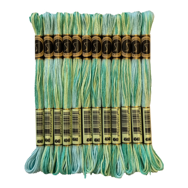 Variegated Thread, 8.7-Yard, Pack of 12 Skeins, Water Lilies