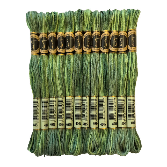 Variegated Thread, 8.7-Yard, Pack of 12 Skeins, Evergeen Forest