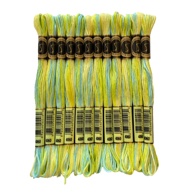 Variegated Thread, 8.7-Yard, Pack of 12 Skeins, Weeping Willow