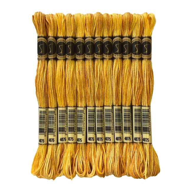 Variegated Thread, 8.7-Yard, Pack of 12 Skeins, Wheat Fields