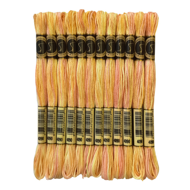 Variegated Thread, 8.7-Yard, Pack of 12 Skeins, Golden Oasis