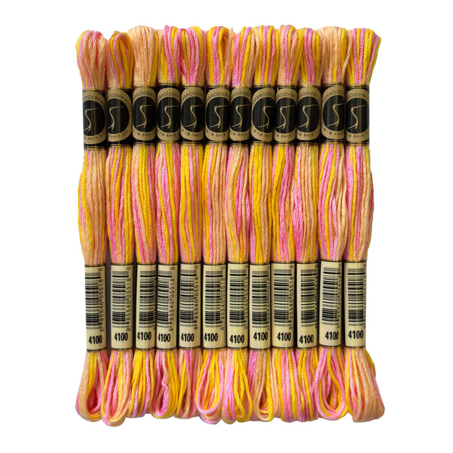 Variegated Thread, 8.7-Yard, Pack of 12 Skeins, Summer Breeze