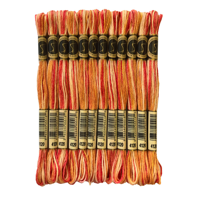 Variegated Thread, 8.7-Yard, Pack of 12 Skeins, Tropical Sunset