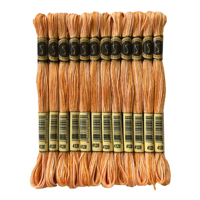 Variegated Thread, 8.7-Yard, Pack of 12 Skeins, Gold Coast