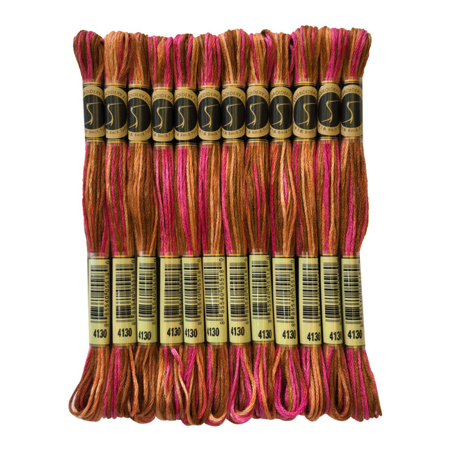 Variegated Thread, 8.7-Yard, Pack of 12 Skeins, Chilean Sunset