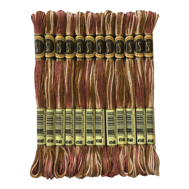Variegated Thread, 8.7-Yard, Pack of 12 Skeins, Driftwood