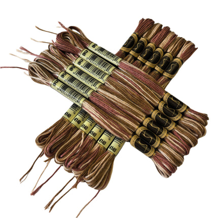 Variegated Thread, 8.7-Yard, Pack of 12 Skeins, Driftwood