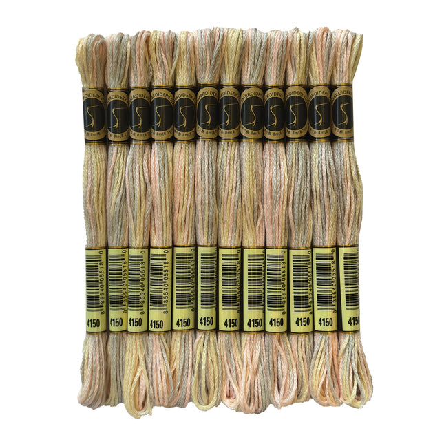 Variegated Thread, 8.7-Yard, Pack of 12 Skeins, Desert Sand