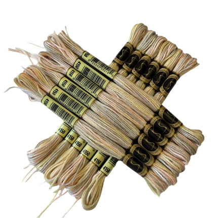 Variegated Thread, 8.7-Yard, Pack of 12 Skeins, Desert Sand