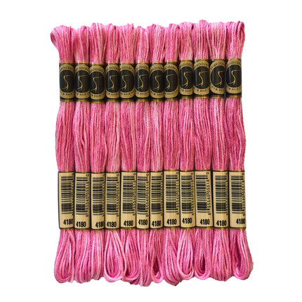 Variegated Thread, 8.7-Yard, Pack of 12 Skeins, Rose Petals