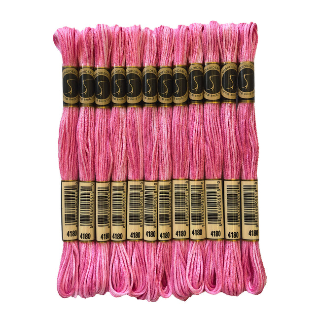 Variegated Thread, 8.7-Yard, Pack of 12 Skeins, Rose Petals