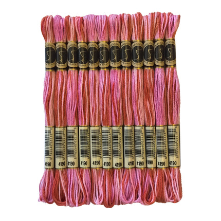 Variegated Thread, 8.7-Yard, Pack of 12 Skeins, Ocean Coral
