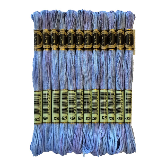 Variegated Thread, 8.7-Yard, Pack of 12 Skeins, Lavender Fields