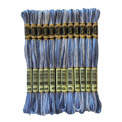Variegated Thread, 8.7-Yard, Pack of 12 Skeins, Arctic Sea