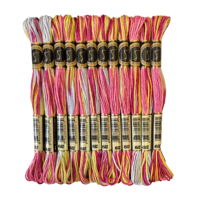 Variegated Thread, 8.7-Yard, Pack of 12 Skeins, Camelia