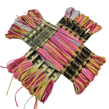 Variegated Thread, 8.7-Yard, Pack of 12 Skeins, Camelia