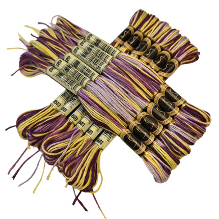 Variegated Thread, 8.7-Yard, Pack of 12 Skeins, Wisteria