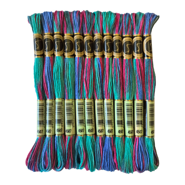 Variegated Thread, 8.7-Yard, Pack of 12 Skeins, Bougainvillaea