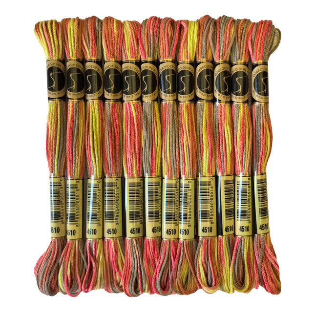 Variegated Thread, 8.7-Yard, Pack of 12 Skeins, Maple