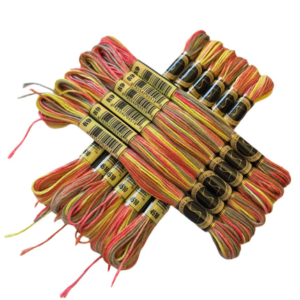 Variegated Thread, 8.7-Yard, Pack of 12 Skeins, Maple
