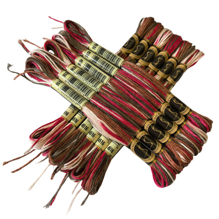 Variegated Thread, 8.7-Yard, Pack of 12 Skeins, Black Forest