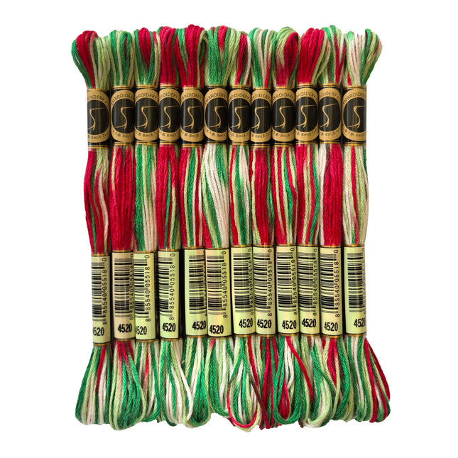 Variegated Thread, 8.7-Yard, Pack of 12 Skeins, Christmas Story