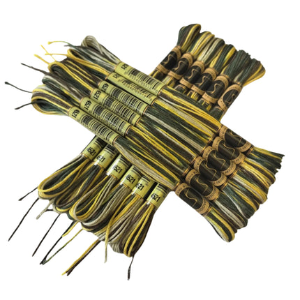 Set of camouflage-patterned variegated thread by sewcrane