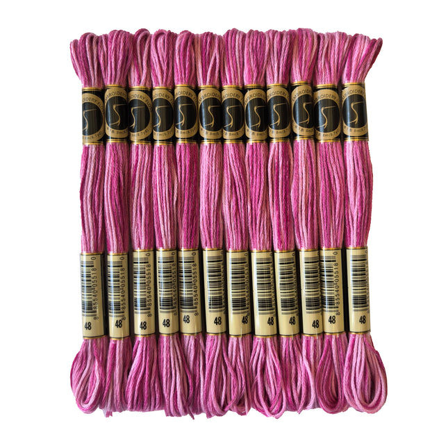 Variegated Thread, 8.7-Yard, Pack of 12 Skeins, Baby Pink