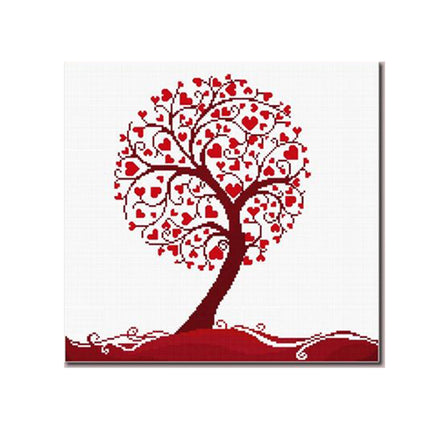 Tree of Love Stamped Cross Stitch Kit, 20.5" x 20.5"