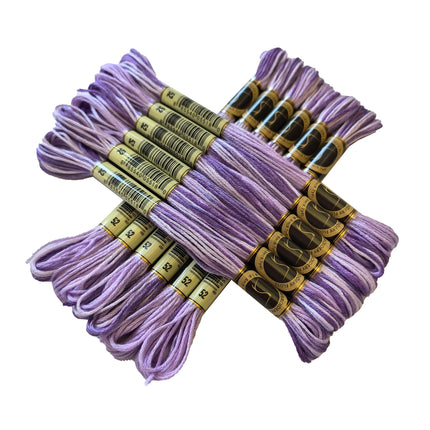 Variegated Thread, 8.7-Yard, Pack of 12 Skeins, Violet