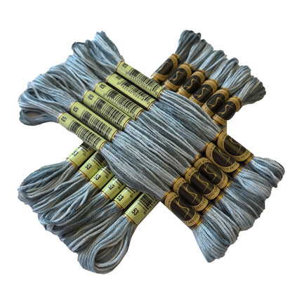 Variegated Thread, 8.7-Yard, Pack of 12 Skeins, Steel Gray