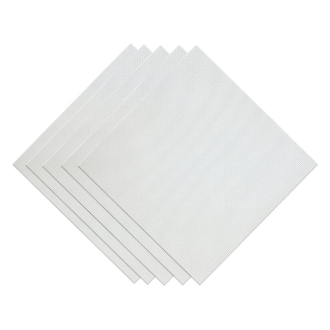 6 Count Aida Cross Stitch Fabric – White Pre-Cut Sampler Pack, 11.8 x 11.8 Inch Squares, Set of 5 Pieces